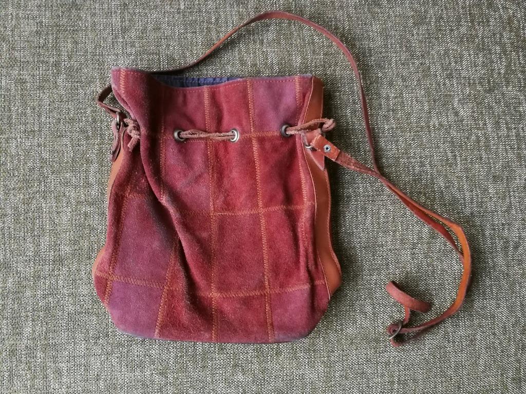Lederen handtas retro stijl., Ophalen of Verzenden, Gebruikt, Bruin, Handtas