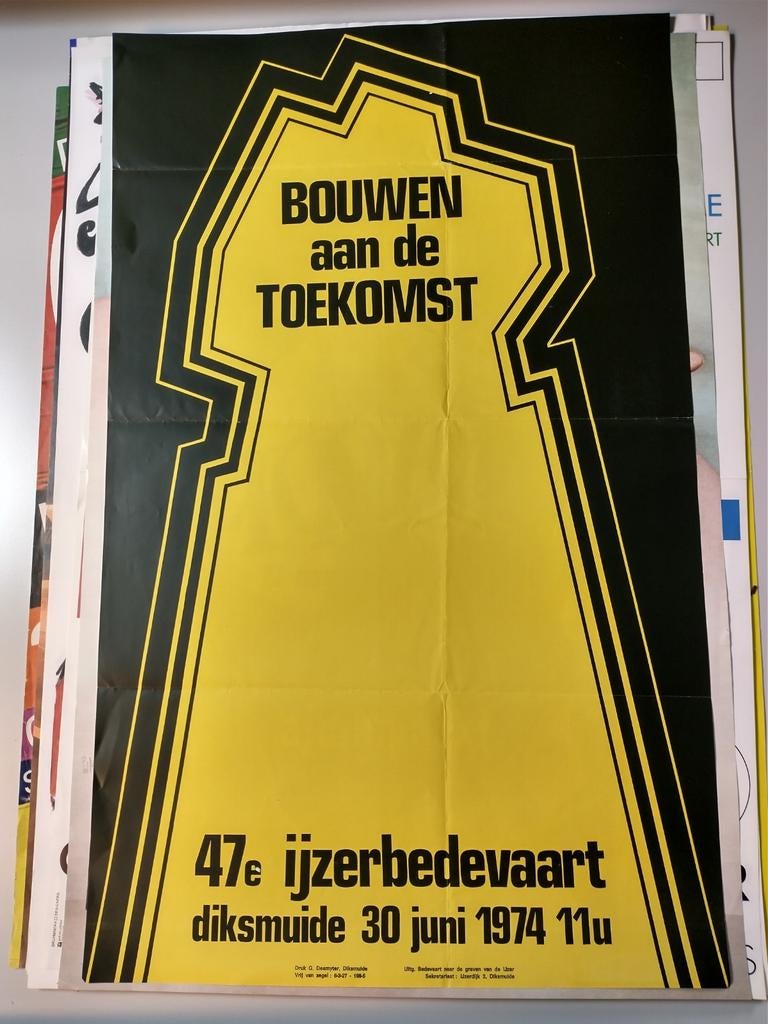 47e ijzerbedevaart 1974 affiche, Ophalen of Verzenden, Gebruikt