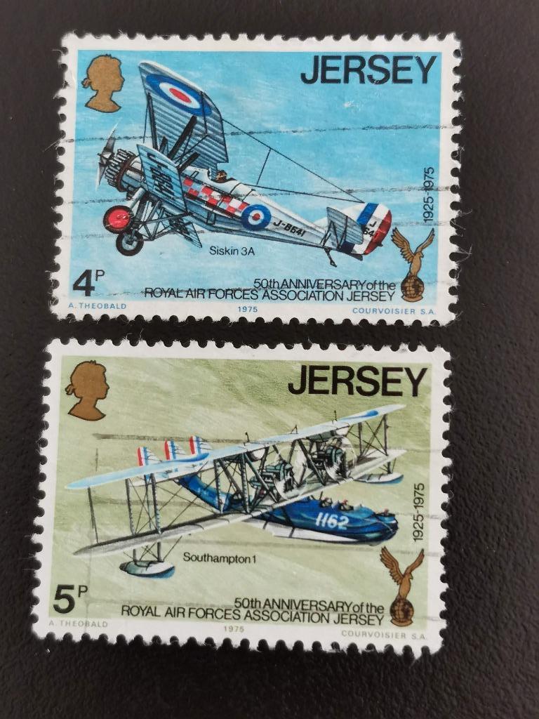 Jersey 1975 - avions anciens, biplans, Enlèvement ou Envoi, Affranchi