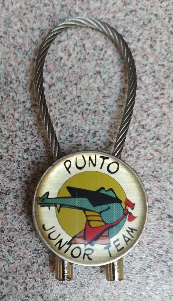 vintage Fiat Punto ' Junior Team ' sleutelhanger, Ophalen of Verzenden