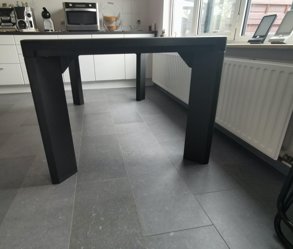 ZEER STEVIGE TUINTAFEL + 8 TUINSTOELEN, Tuin en Terras, Ophalen, Zo goed als nieuw, Rechthoekig