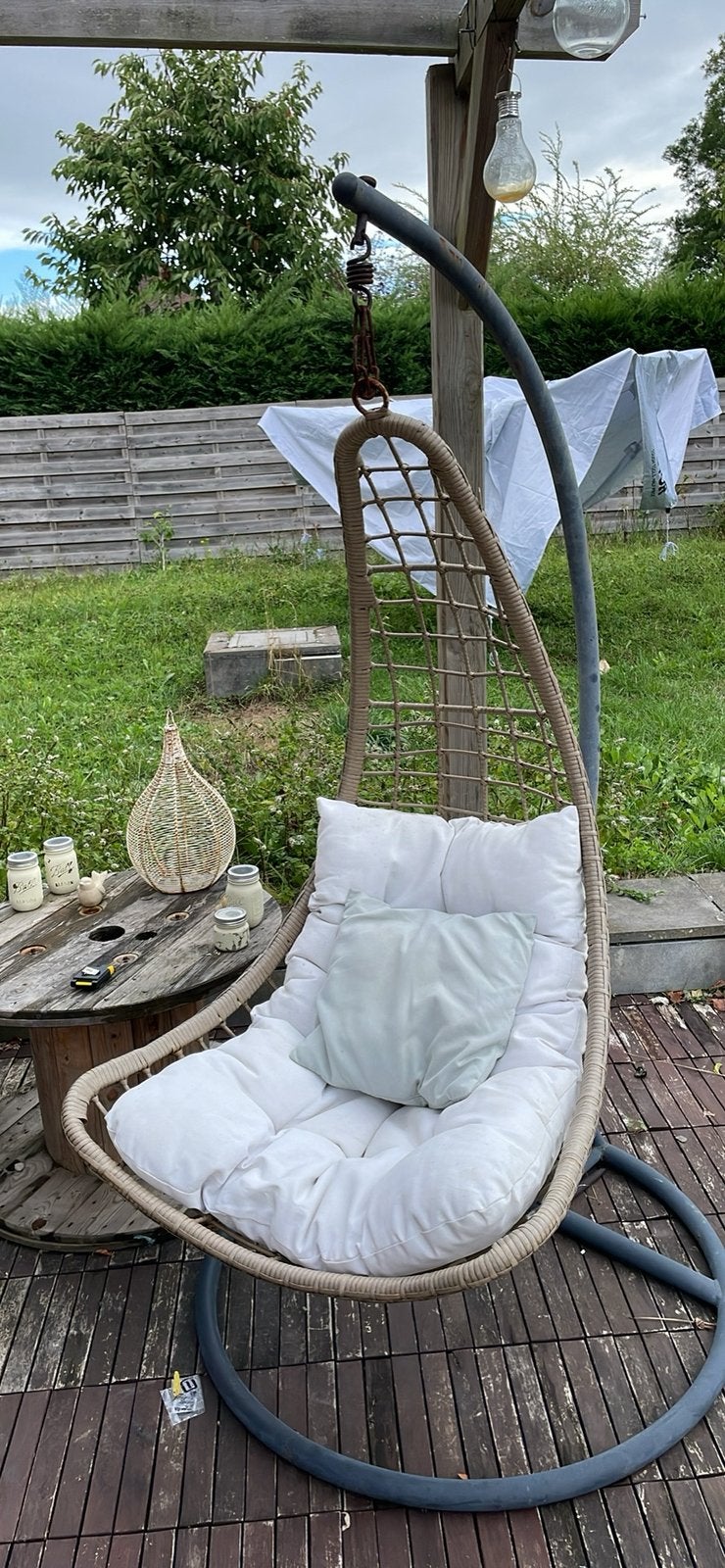 Faiteuil suspendu de jardin, Jardin & Terrasse, Enlèvement, Utilisé, Métal