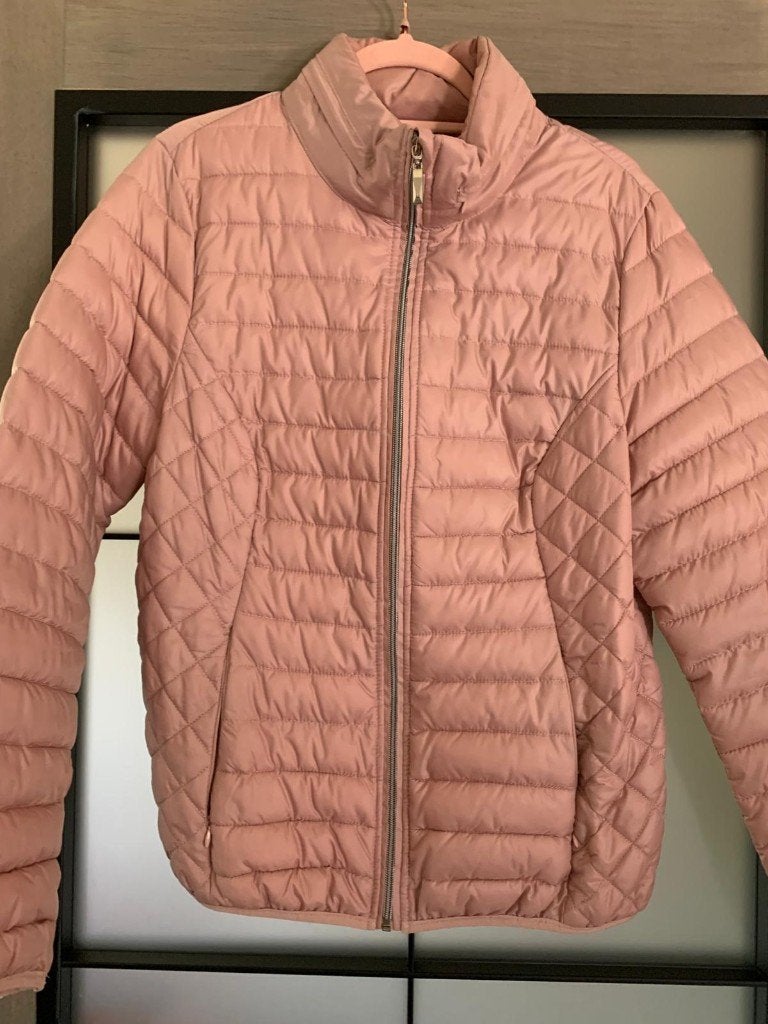 Taille de veste pour femme peu portée : L/XL avec capuche, Taille 42/44 (L), Enlèvement ou Envoi, Rose, Comme neuf