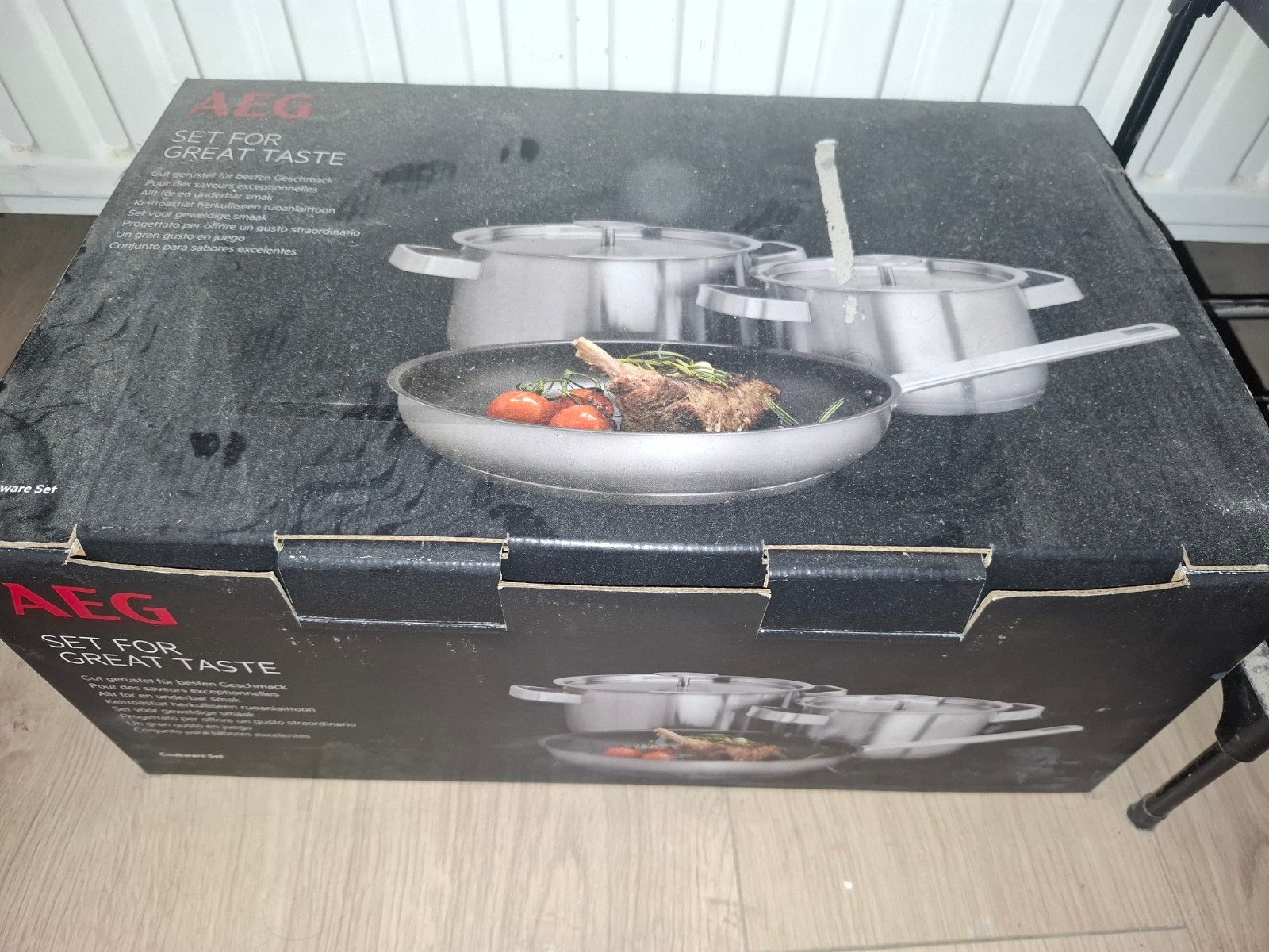kookpotten set van aeg te koop, Maison & Meubles, Enlèvement ou Envoi, Neuf, Casserole