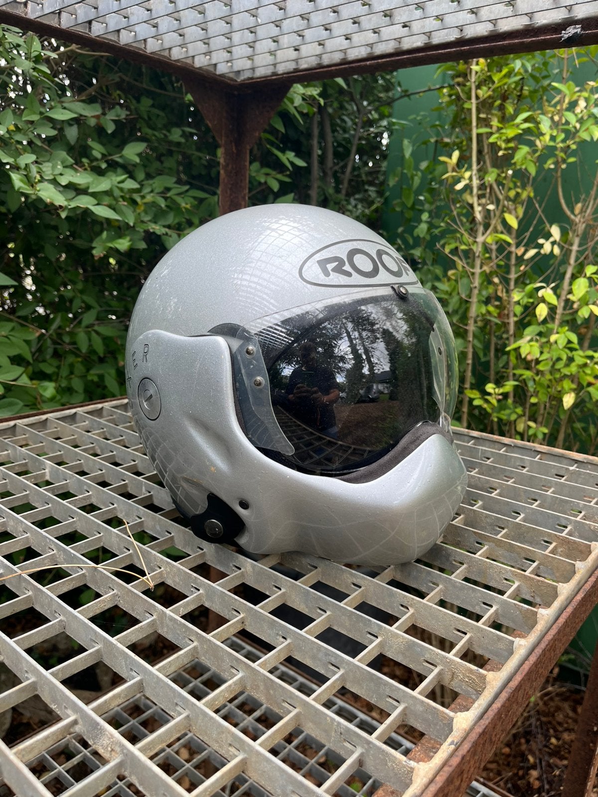 Vintage Roof Boxer-helm wordt gerestaureerd XL, Motoren, Ophalen, Tweedehands, XL