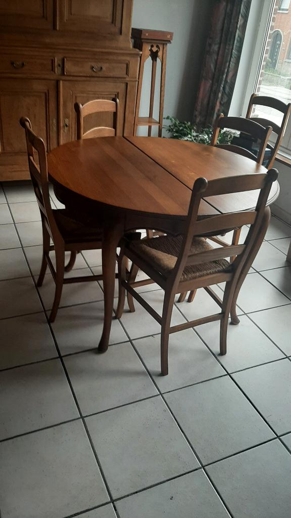 Table et Chaises salle à manger, Ancien, 150 à 200 cm, Cinq personnes ou plus, 100 à 150 cm