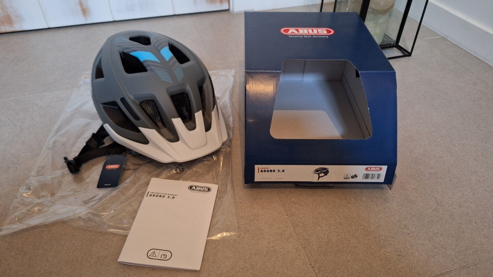 Abus Aduro 3.0 Fietshelm Race Grijs L 58-62 cm - Nog nieuw, Neuf, Enlèvement ou Envoi, Abus, L