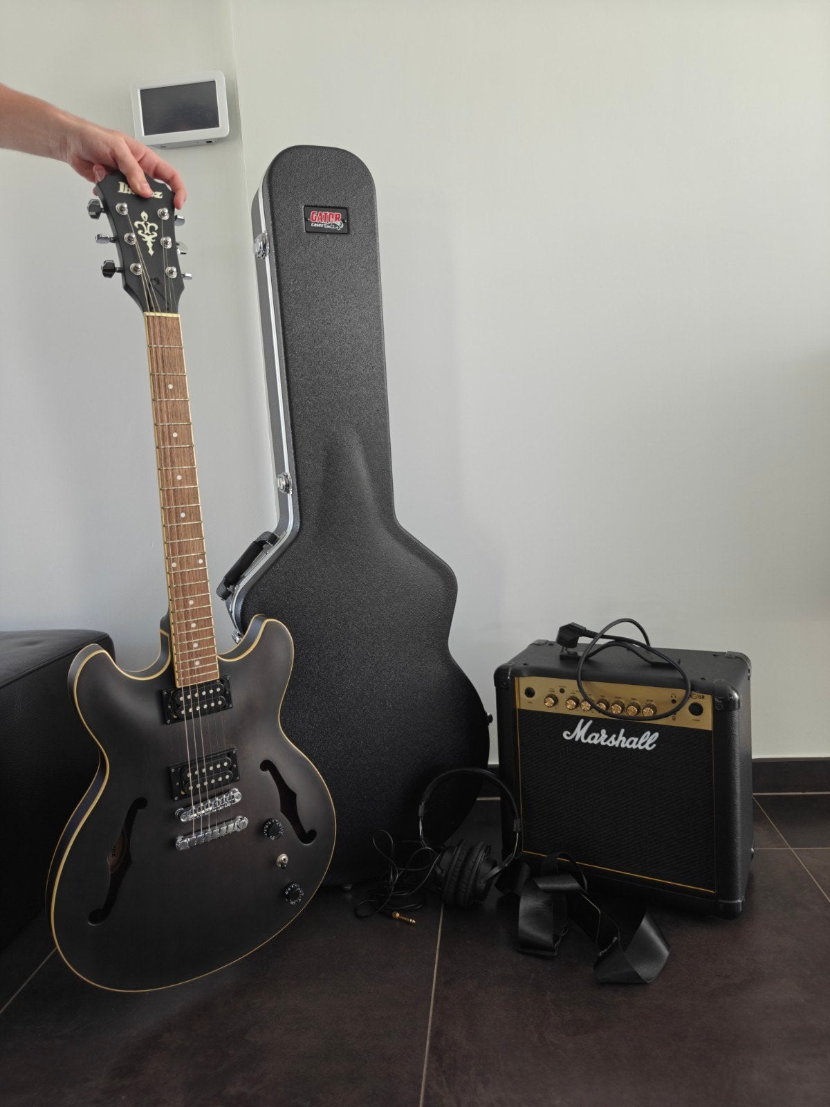 Elektrische gitaar Ilbanez AS53 TKF Artcore en toebehoren, Muziek en Instrumenten, Ophalen, Marshall