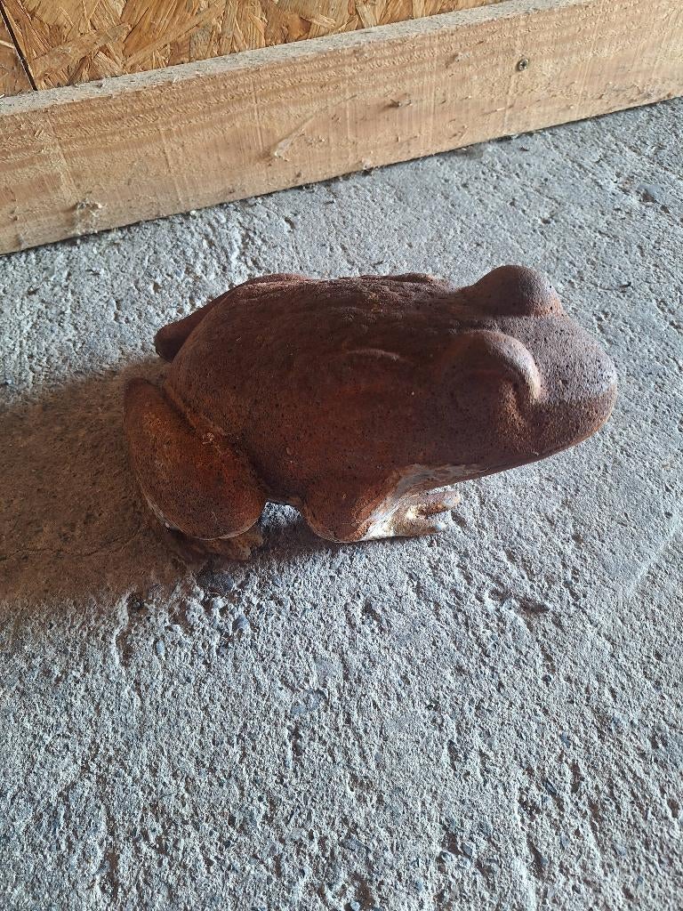 Stalen kikker., Tuin en Terras, Tuinbeelden, Ophalen, Gebruikt, Metaal, Dierenbeeld