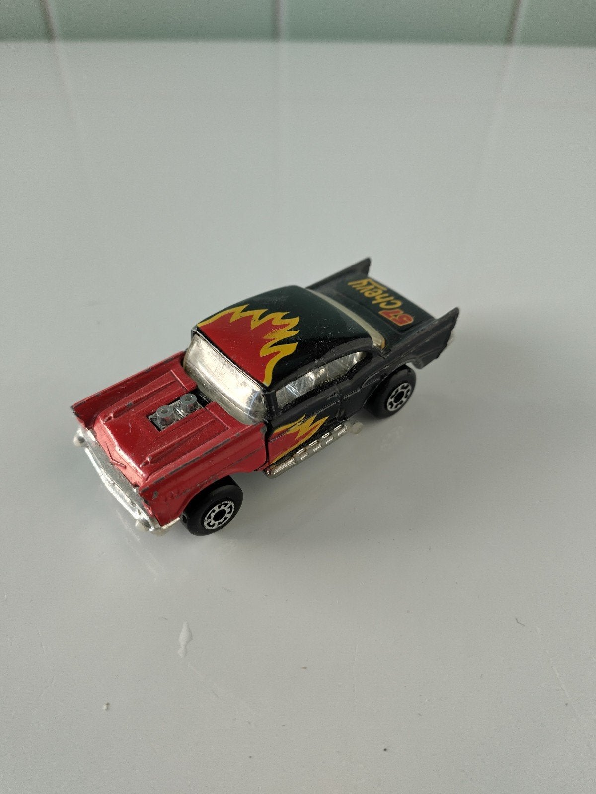 Vintage Matchbox '57 Chevy AFHALING LEES BESCHRIJVING, Hobby & Loisirs créatifs, Voitures miniatures | 1:50, Enlèvement, Utilisé