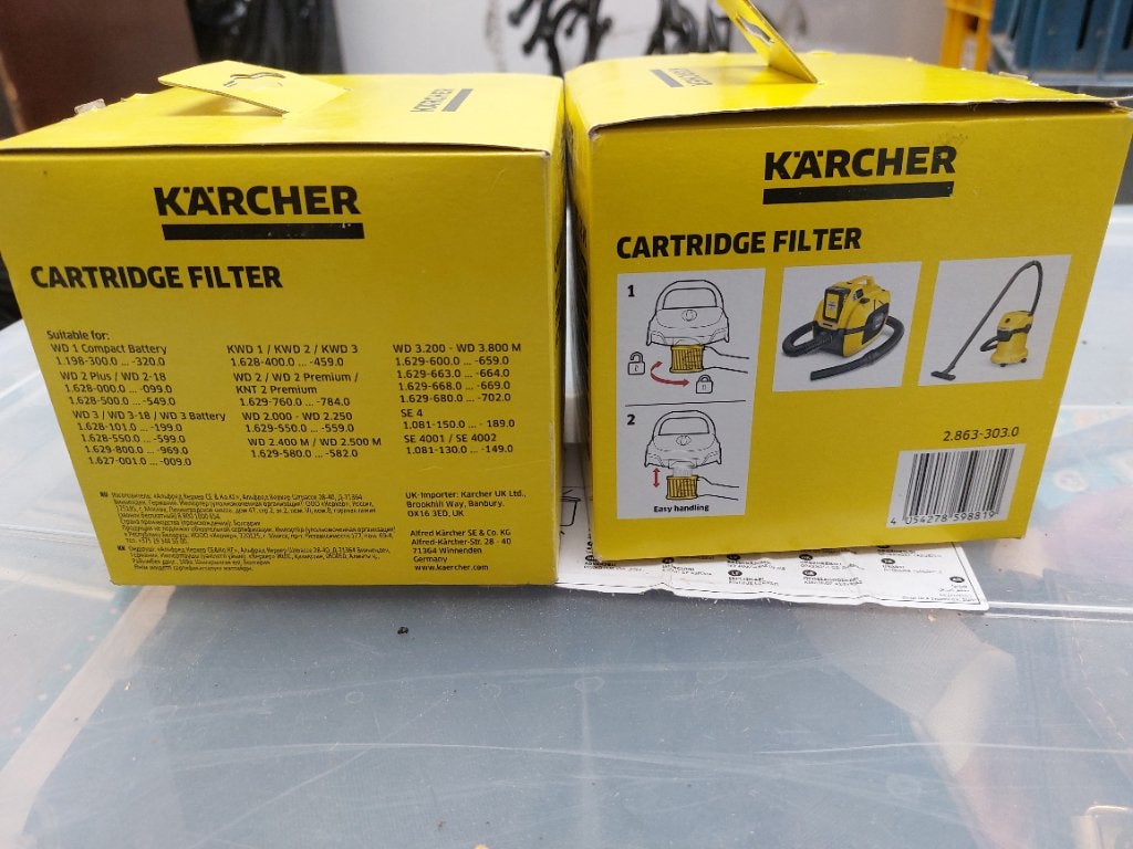 Lot de filtres pour aspirateur karcher, Electroménager, Enlèvement ou Envoi, Neuf, Nettoyeur combiné, Kärcher