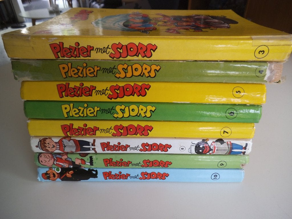 8 boeken Plezier met Sjors (Sjors en Sjimmie), Boeken, Meerdere stripboeken, Ophalen of Verzenden, Gelezen