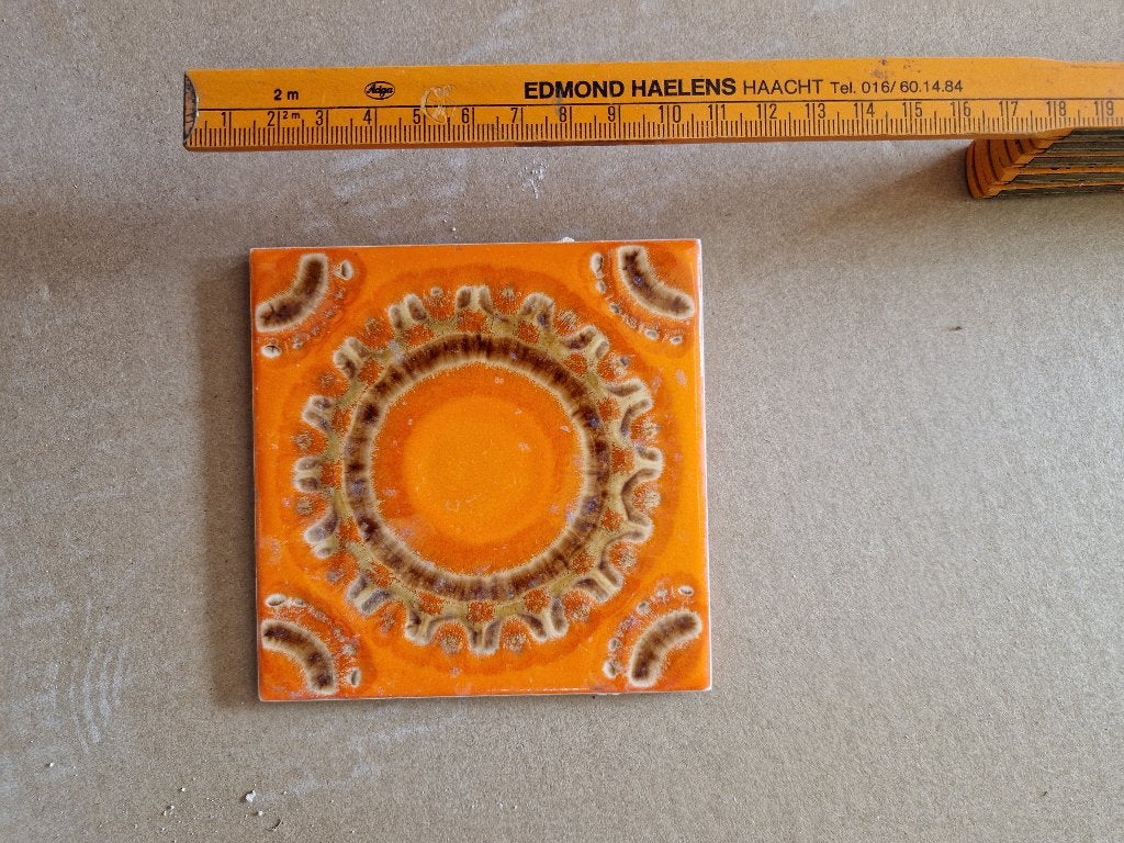 Vintage tegels jaren 70, Ophalen, Gebruikt, Wandtegels, Minder dan 20 cm