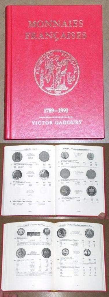 Monnaies françaises 1789 - 1991 Victor Gadoury, Enlèvement ou Envoi, Belgique