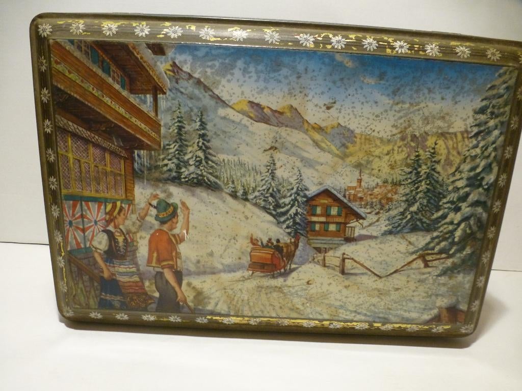 confiserie DEMARET PAYSAGE HIVERNAL ARRESLEE SKI, Enlèvement ou Envoi, Utilisé, Autre