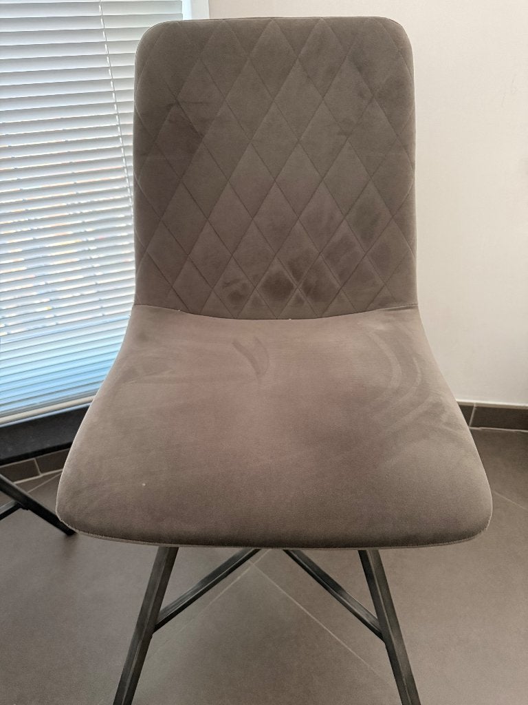 Eetkamerstoelen velvet antraciet!, Enlèvement, Comme neuf, Quatre
