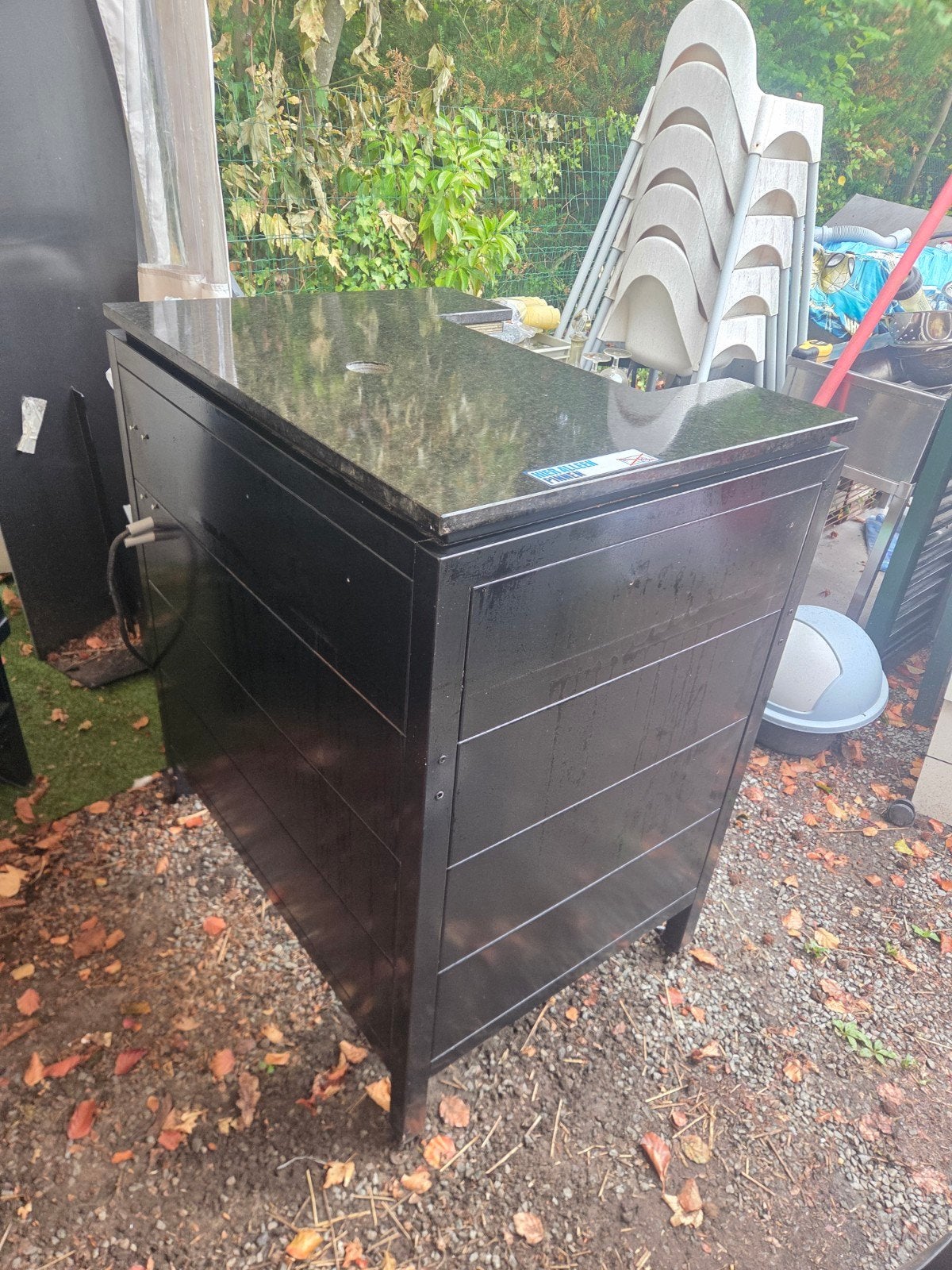 Verkoop kraam met stenen blad., Huis en Inrichting, Ophalen, Gebruikt, Vierkant