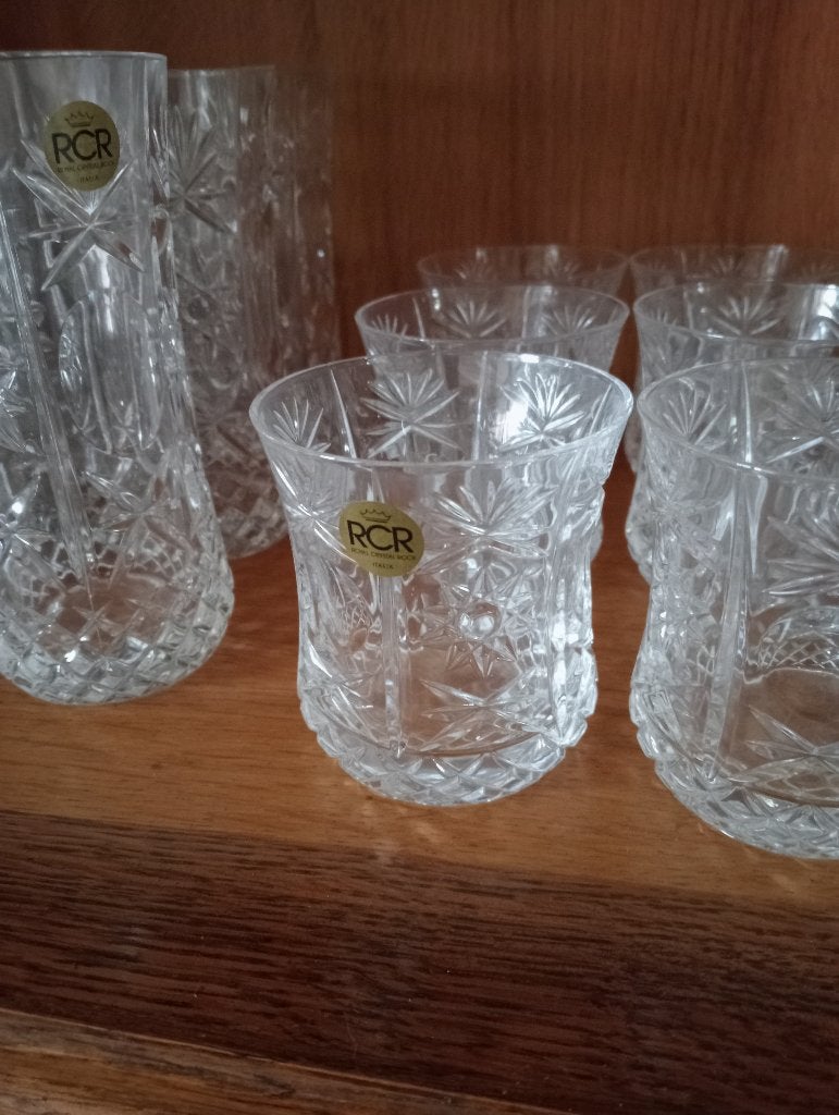 Kristallen RCR whiskyglas 6x, Antiek en Kunst, Ophalen of Verzenden