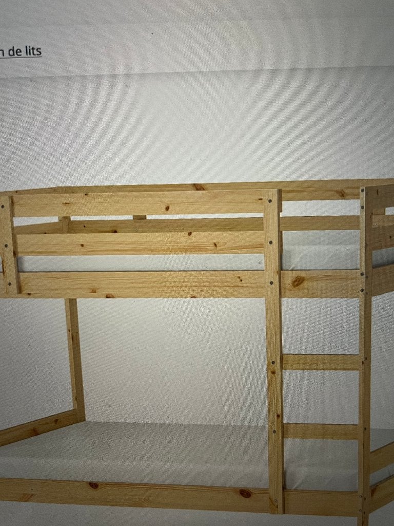 Lit superposés en bois, Utilisé, 190 cm ou moins, Enlèvement, 80 cm