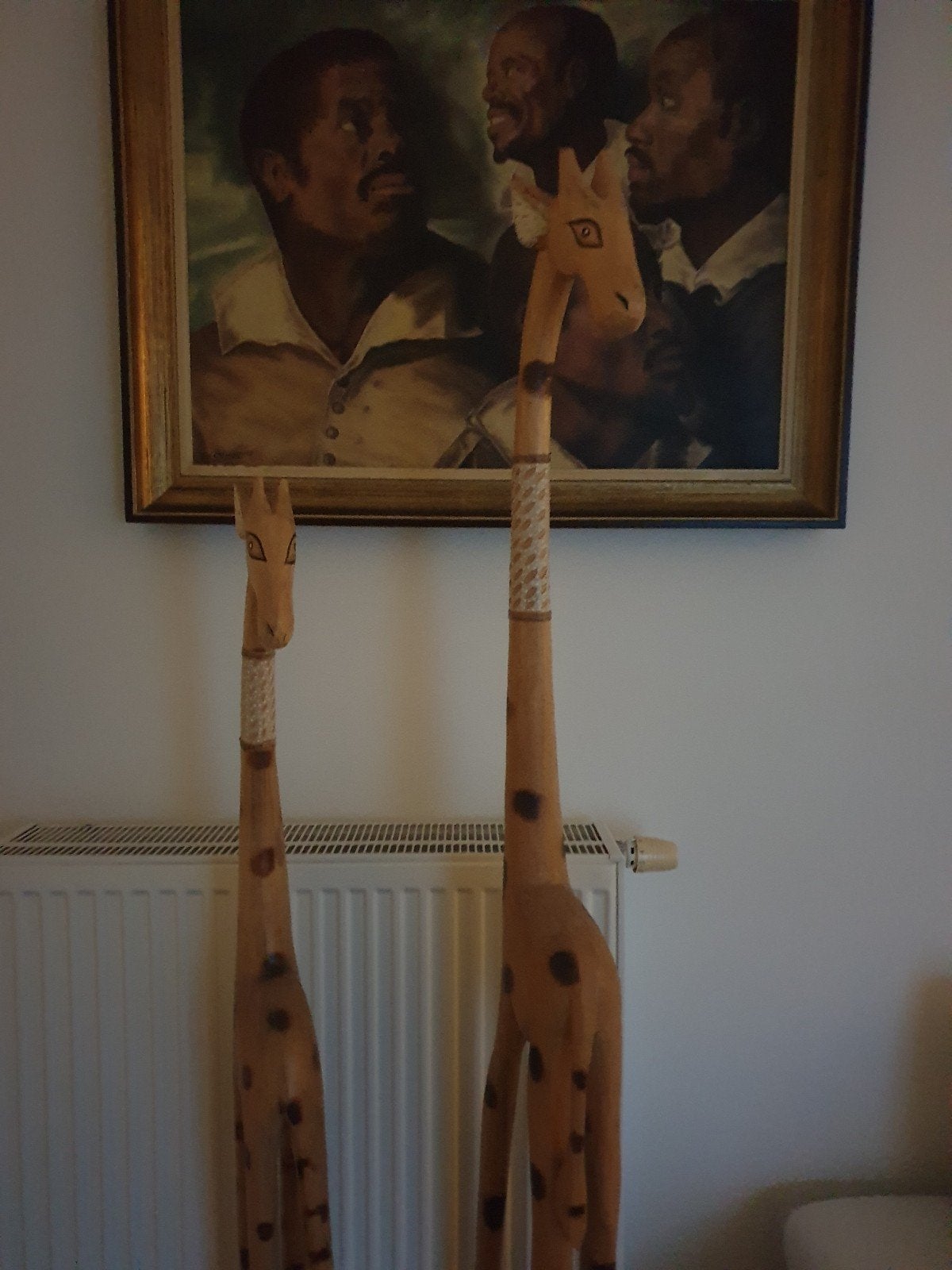 2 grote houten giraffen in perfect staat, Maison & Meubles, Maison & Meubles | Autre, Enlèvement, Comme neuf