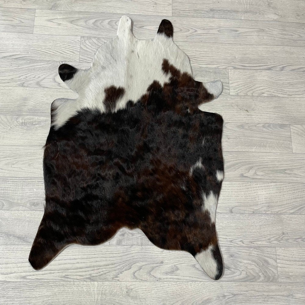 Mini koeienhuid bruin wit zwart 90x60cm #505 | Lederstore, Meerkleurig, Wandkleed, Nieuw, Ophalen of Verzenden