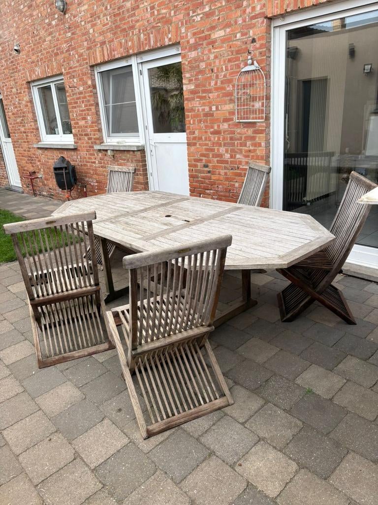 Teak tuinset te koop, Ophalen, Tuinset