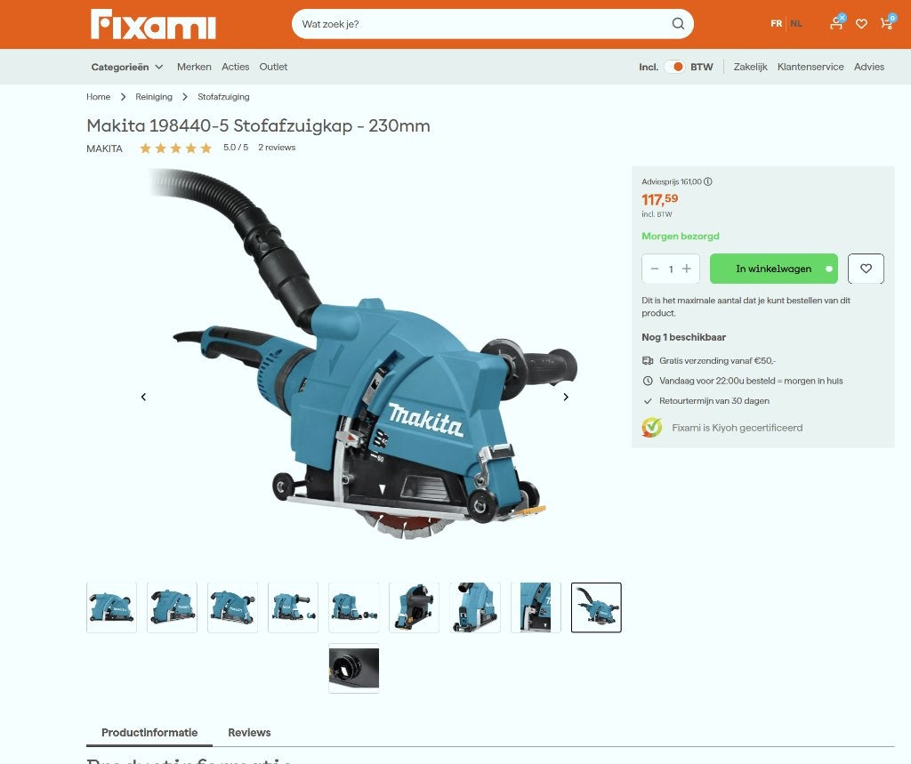 makita afzuigkap voor 230mm slijpschijf, Doe-het-zelf en Bouw, Gereedschap | Slijpmachines, Ophalen of Verzenden, Nieuw