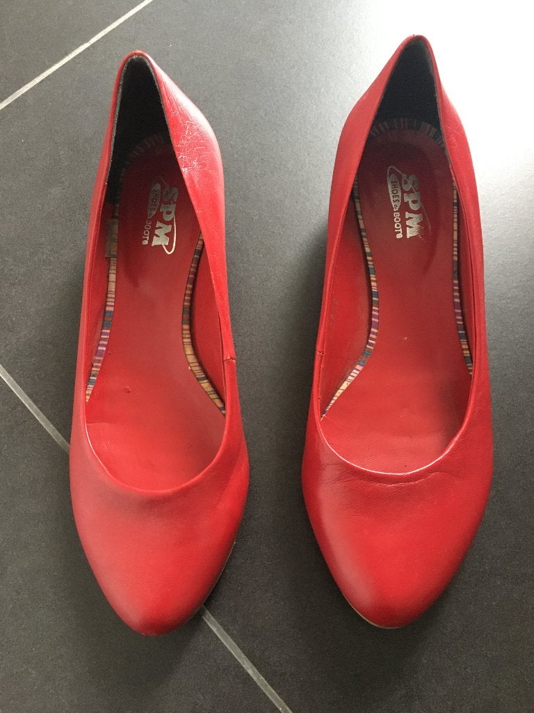 Schoenen rood SPM maat 38, Pumps, SPM, Ophalen of Verzenden, Zo goed als nieuw