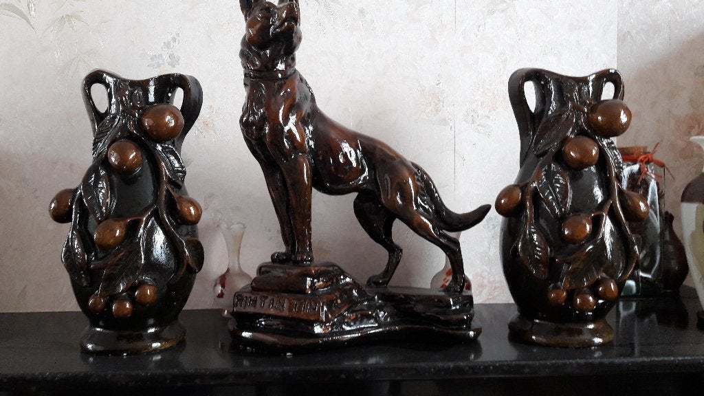 Déco cheminée, Antiquités & Art, Enlèvement, Brun