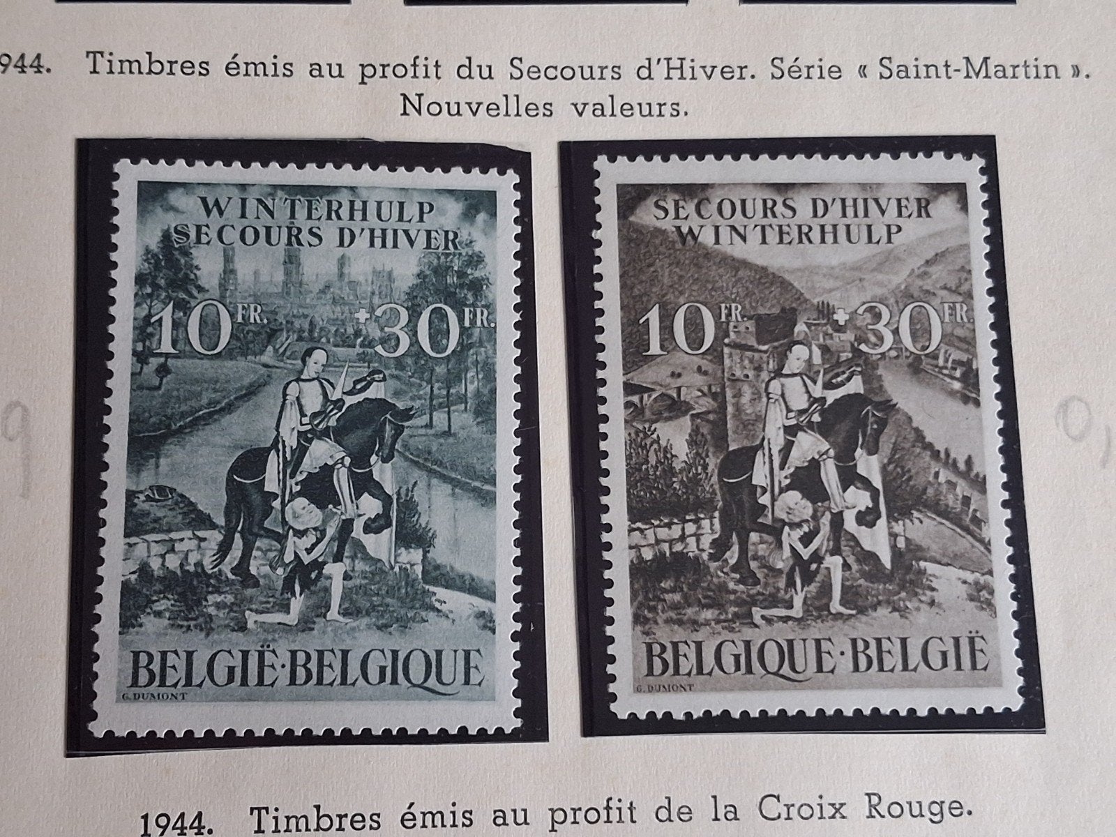 Winterhulp COB 639 640 1944, Postzegels en Munten, Ophalen of Verzenden