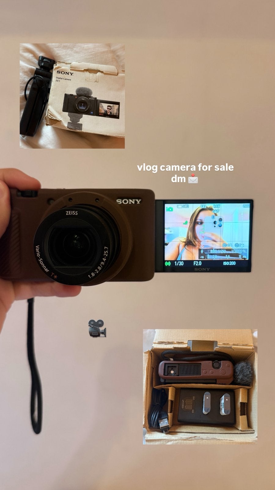 Sony ZV-1 (vlog)camera, Gebruikt, Oplader, Ophalen of Verzenden, Sony