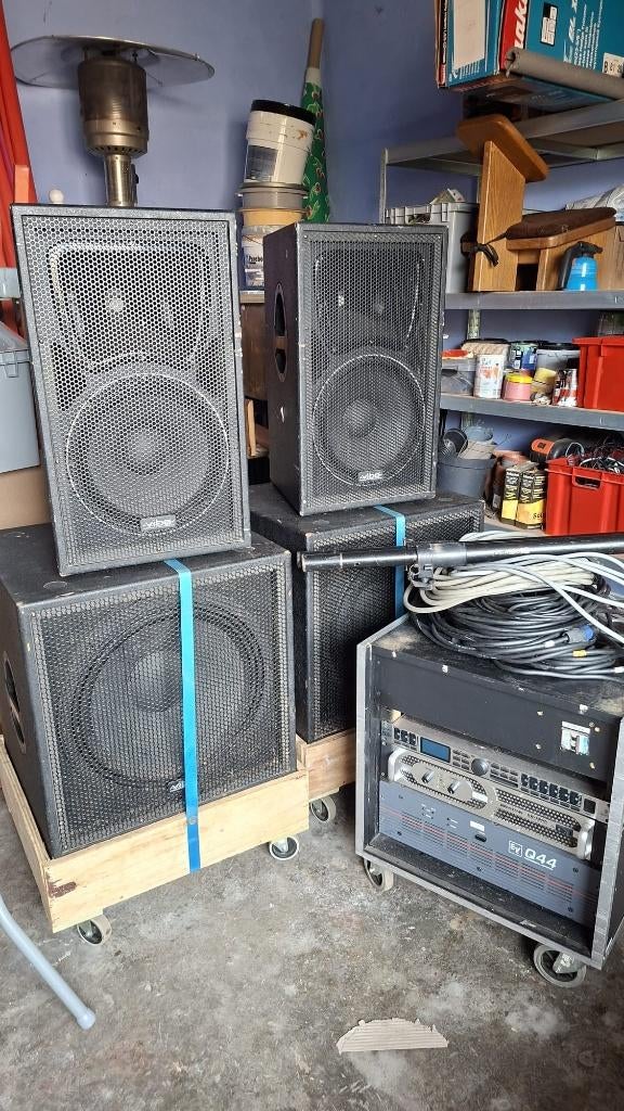 Complete PA-set te koop – JB Systems / EV / Behringer., Audio, Tv en Foto, Luidsprekerboxen, Gebruikt, Complete surroundset, 120 watt of meer