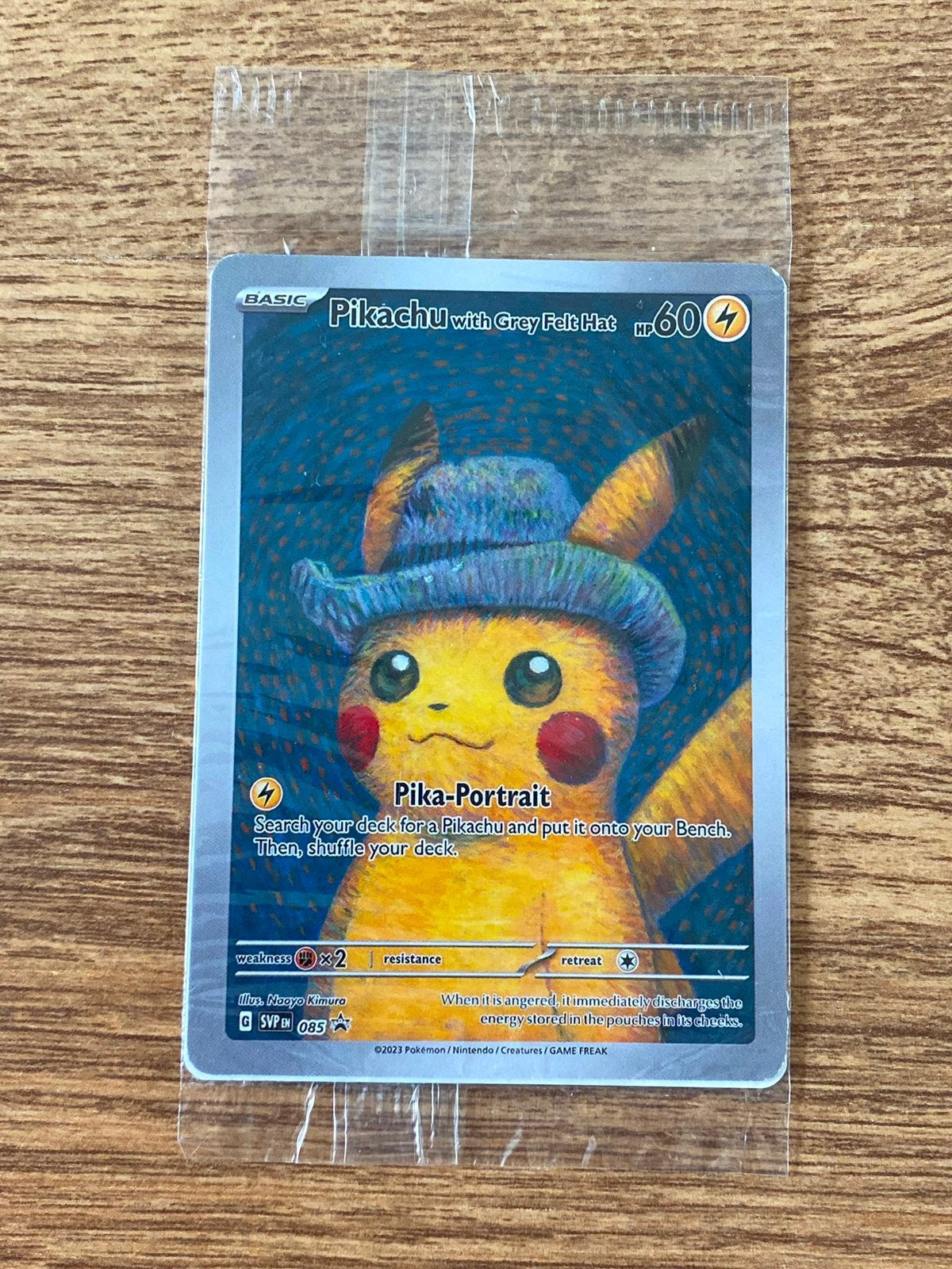 Pikachu avec chapeau en feutre gris - scellé, Envoi, Neuf