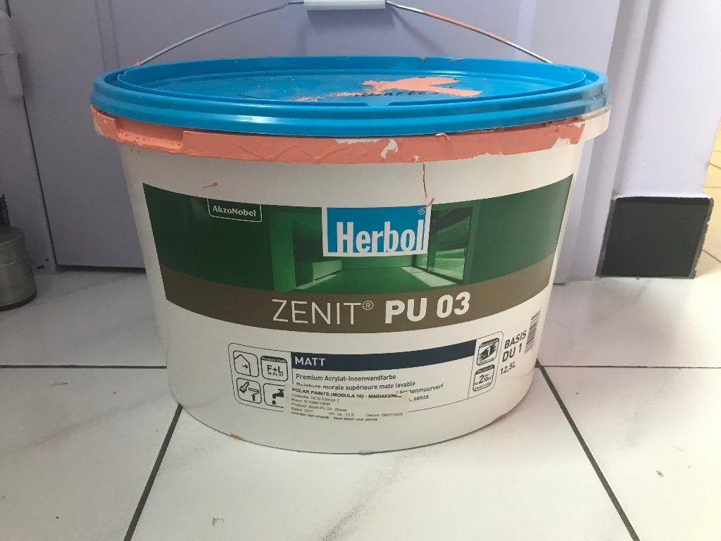 Herbol Zenit PU03rose corail 6 litres peintur intérieur mat, Bricolage & Construction, Autres couleurs, Comme neuf, Enlèvement