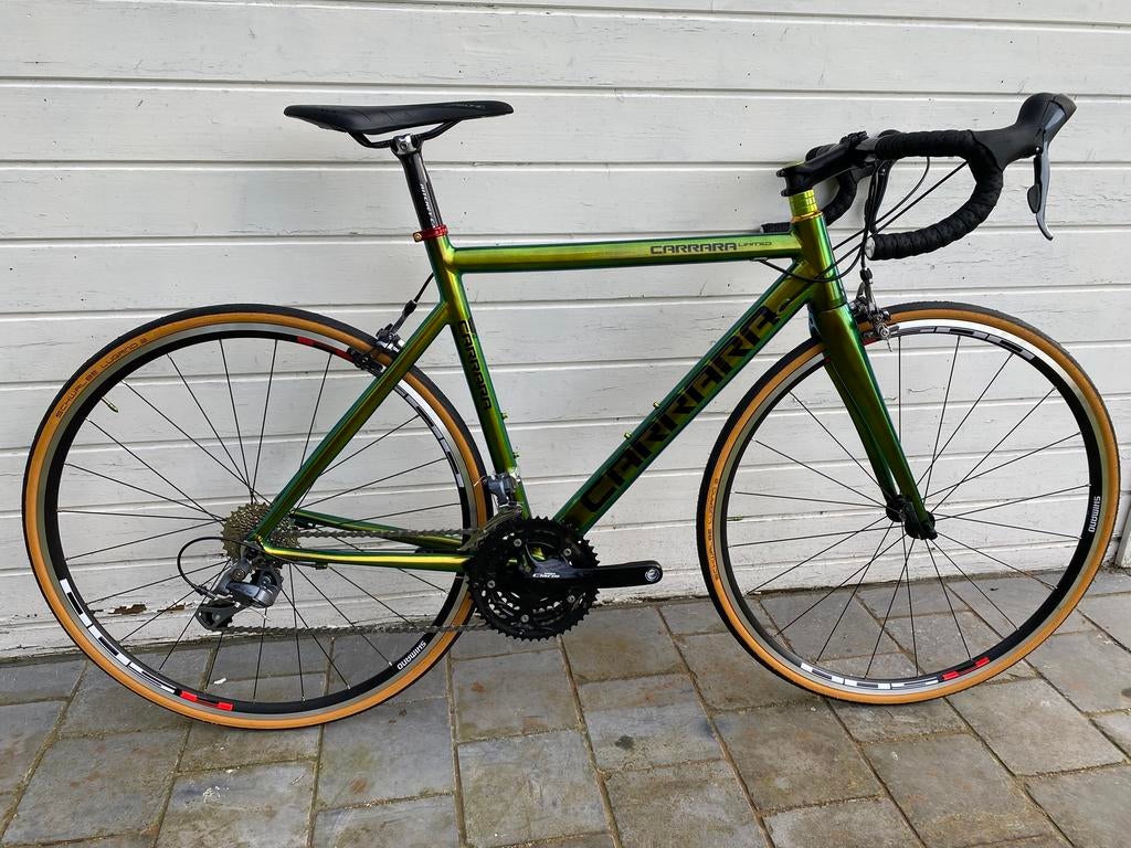 Nieuwe racefiets Carrara / goud-groen / velgrem, Fietsen en Brommers, Fietsen | Racefietsen, 28 inch, Velgrem, 49 tot 53 cm, Meer dan 20 versnellingen