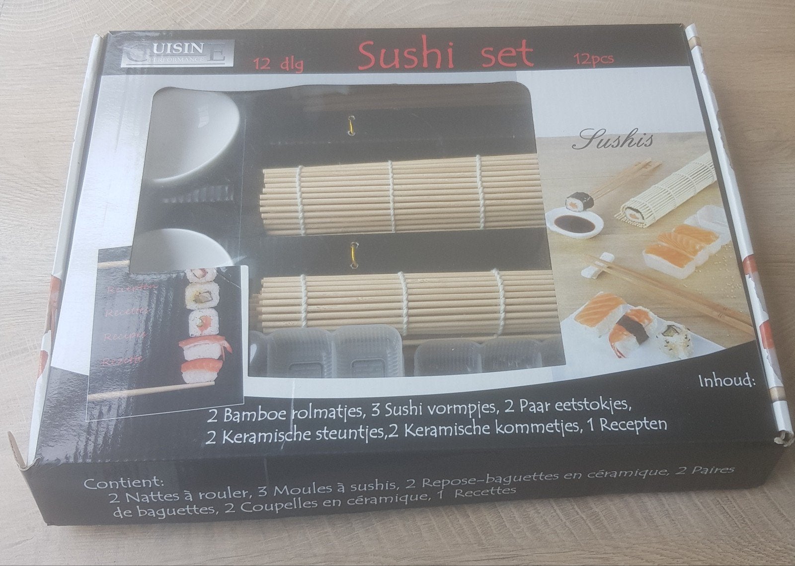 Set sushi. 12 pièces. Neuf + 6 cuillères chinoises, Maison & Meubles, Cuisine | Ustensiles de cuisine, Enlèvement