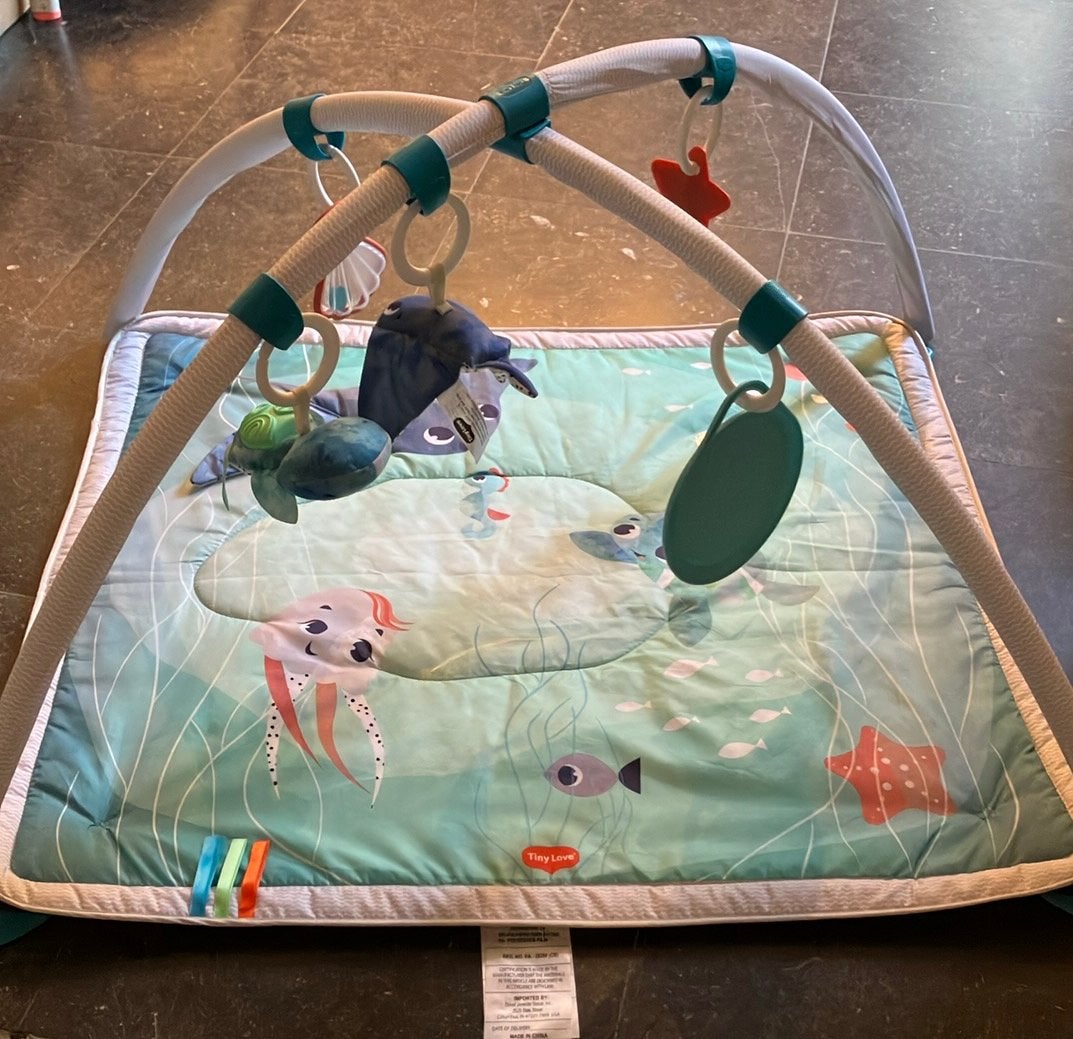 Tiny love babygym speelmat met muziekmobiel - oceaan thema, Ophalen, Zo goed als nieuw