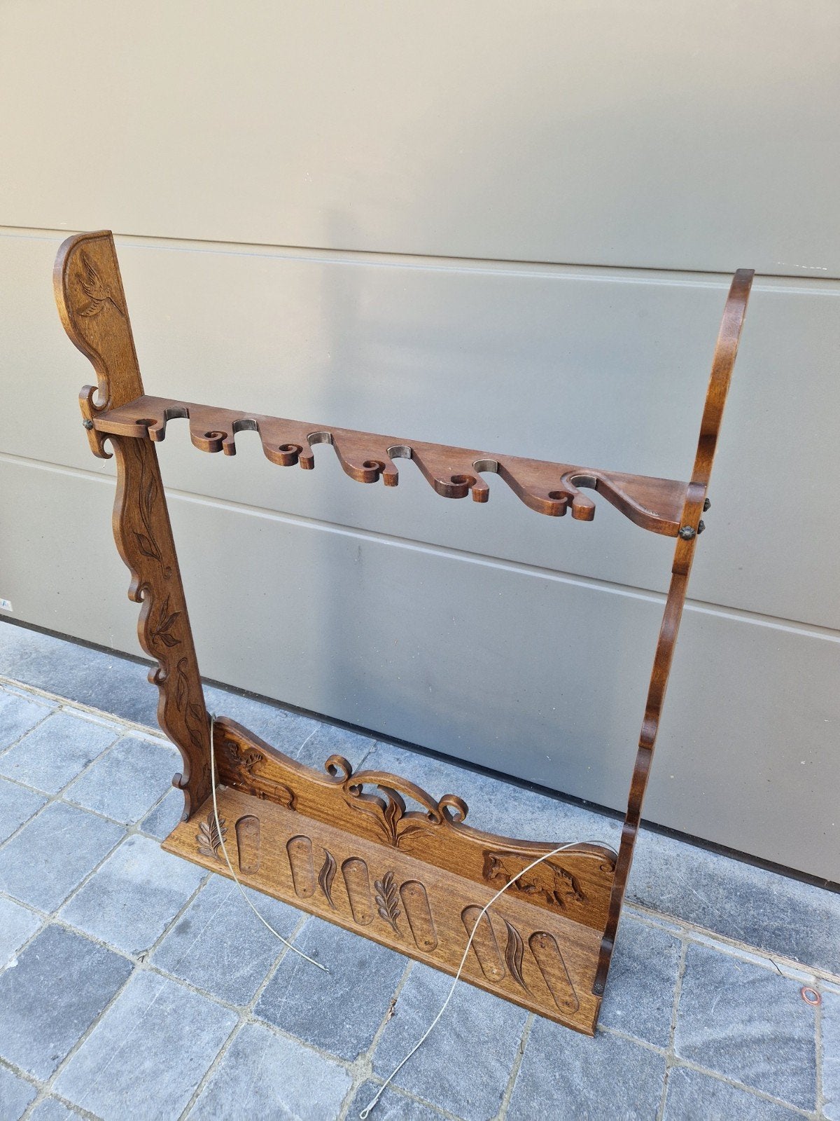 oud houten jacht wapen rek, Antiek en Kunst, Ophalen