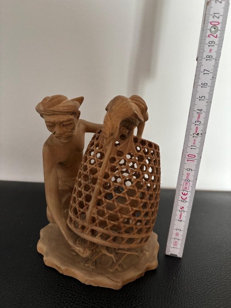 Houtsculptuur, Antiek en Kunst, Ophalen, Houtsnijwerk, Handgemaakt, 20 - 50 cm