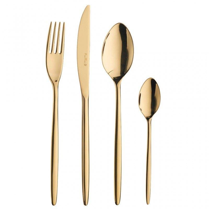 NIEUW | Pintinox 24-delige Bestekset Olivia Gold, Ophalen of Verzenden, Nieuw, Inox of Chroom, Bestekset
