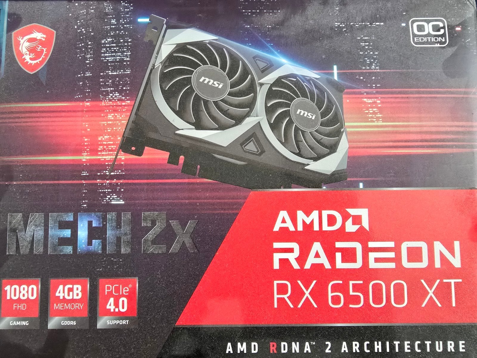 Video kaart rx 6500 xt, AMD, GDDR6, PCI-Express 4, Ophalen of Verzenden