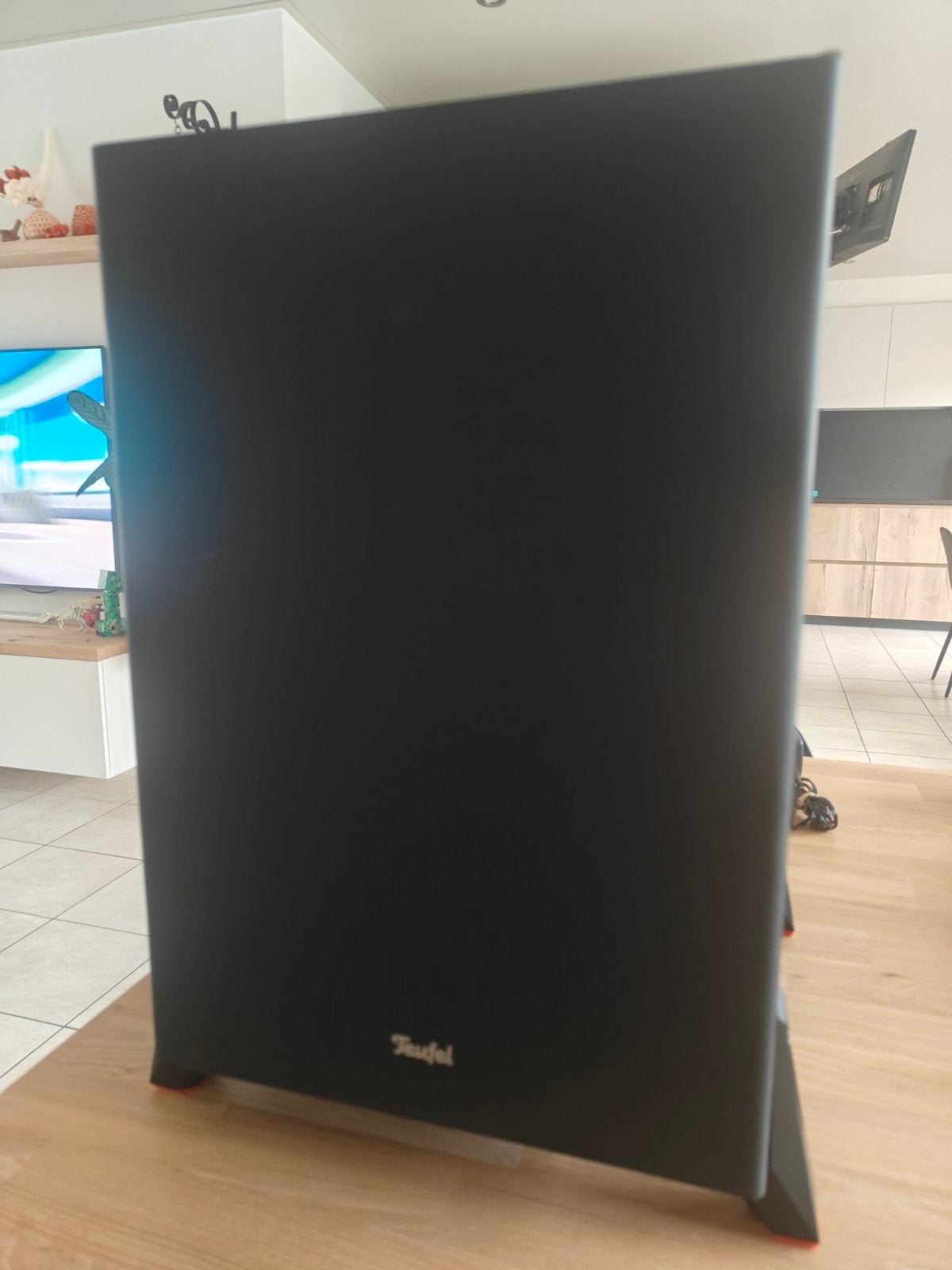 Teufel T10 subwoofer, Audio, Tv en Foto, Luidsprekerboxen, Ophalen, Zo goed als nieuw, Subwoofer