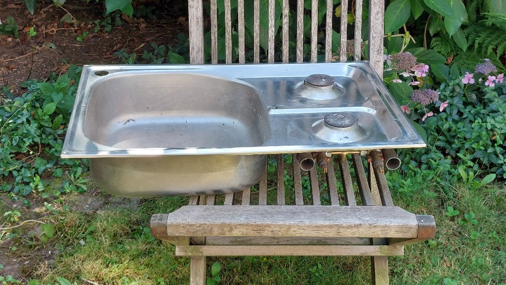 Fornuis/spoelbak combo voor Camper / Mobilhome (lees tekst!), Ophalen, Gebruikt