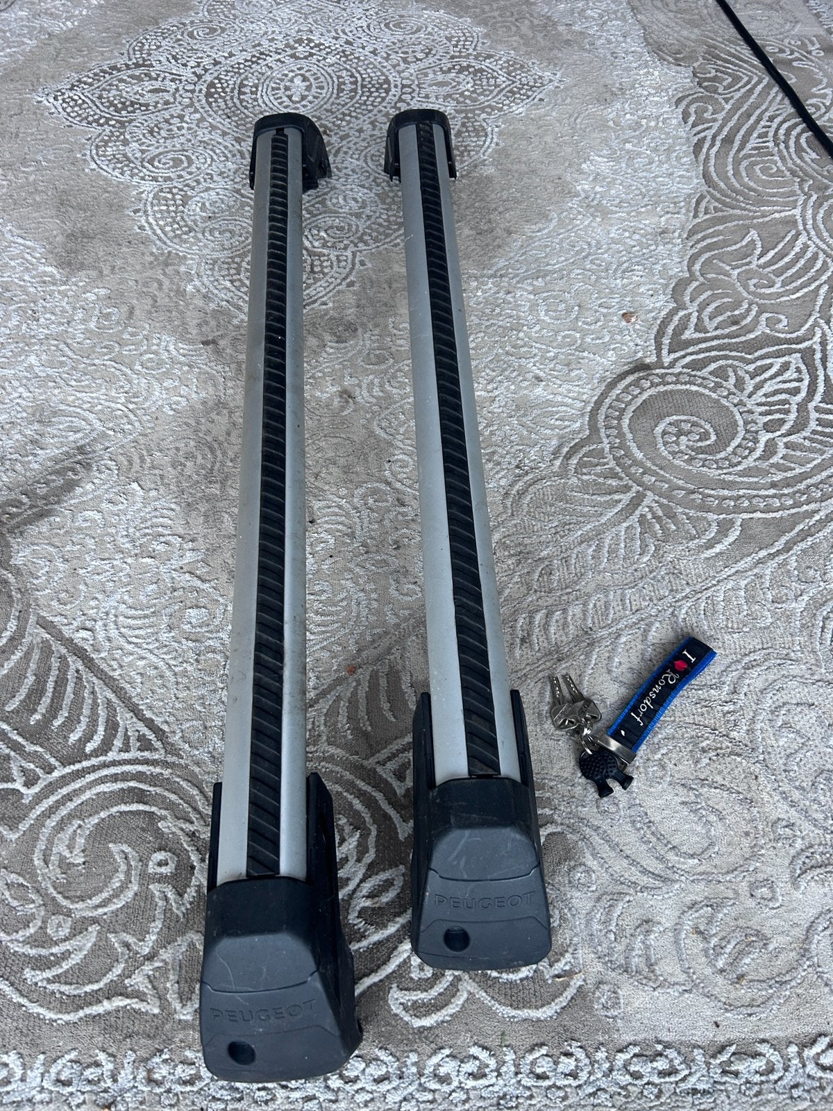 Originele Peugeot dakdragers / Querträger te koop, Ophalen, Zo goed als nieuw