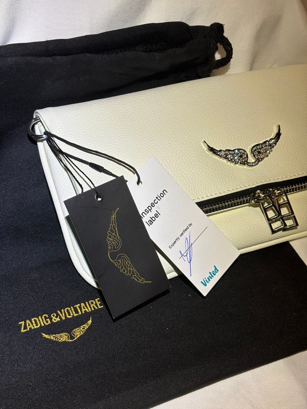 Sac Zadig & Voltaire Rock, Ophalen of Verzenden, Zo goed als nieuw, Wit, Schoudertasje