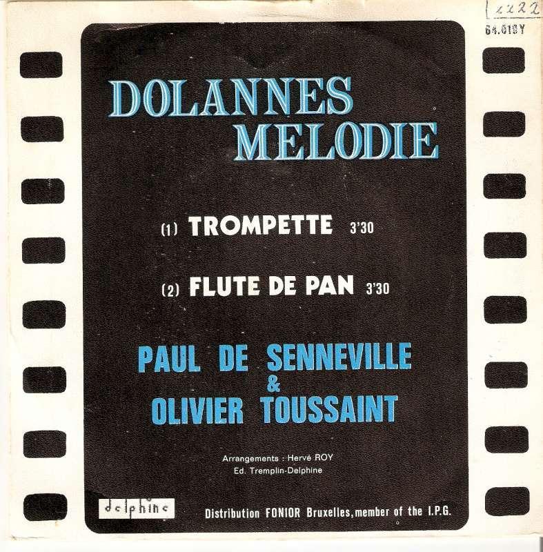 single Paul De Senneville & Olivier Toussaint - Dolannes, CD & DVD, Vinyles Singles, Enlèvement ou Envoi, Single, Comme neuf, Musique de films et Bande son