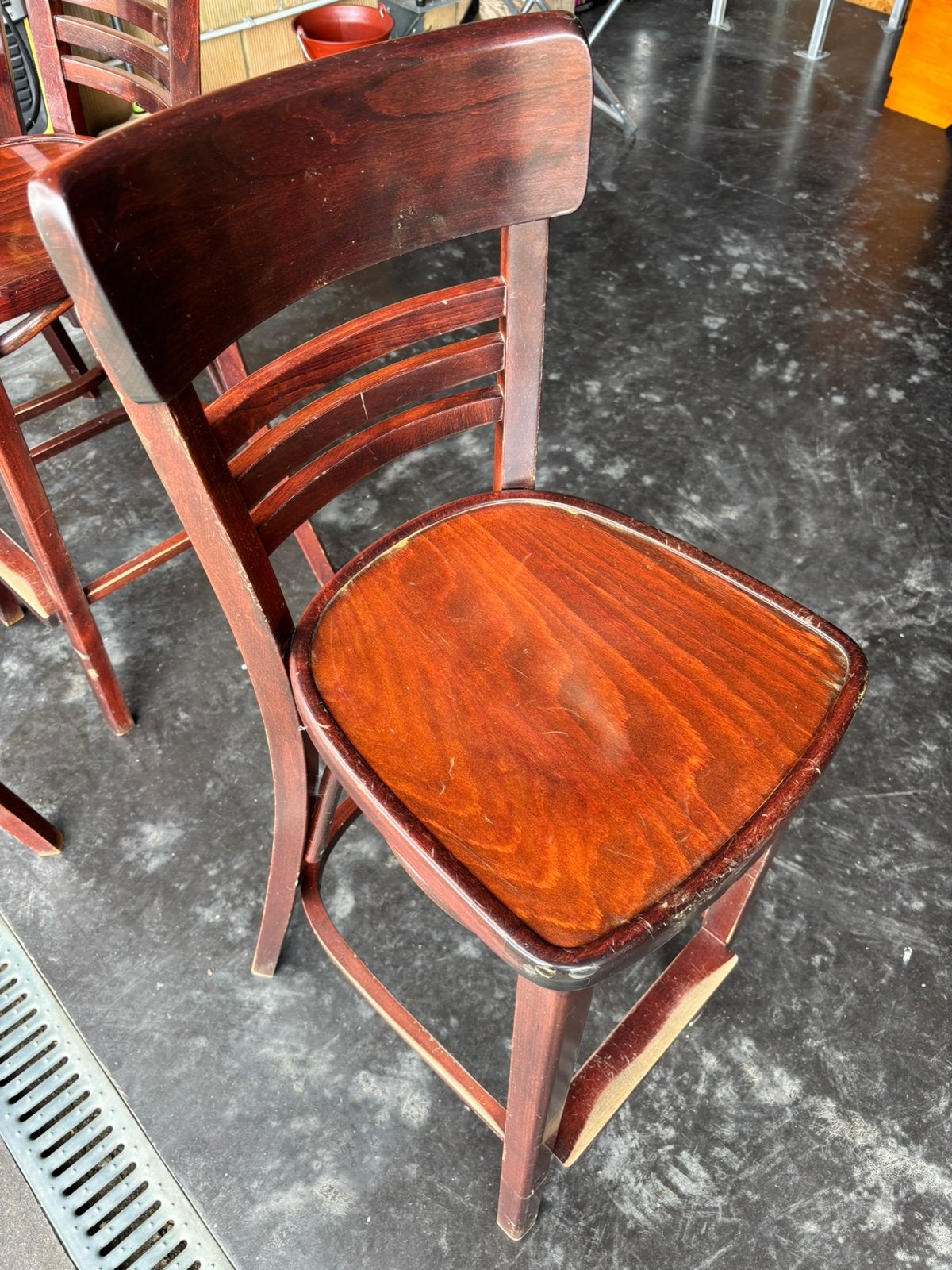 Antieke houten barkrukken, Huis en Inrichting, Ophalen, Gebruikt, Hout