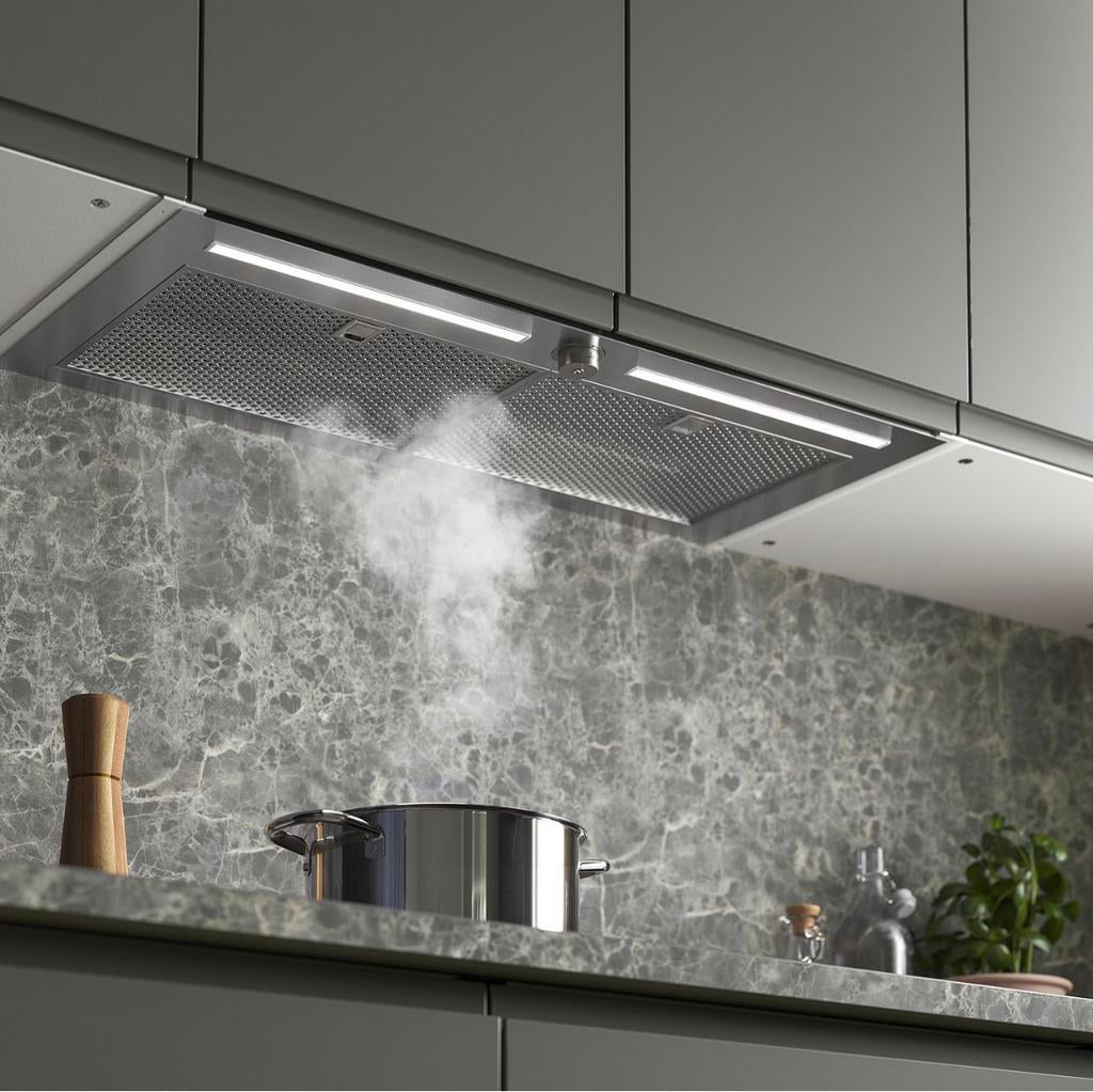 Nieuwe dampkap UNDERVERK 80cm, Neuf, 600 à 800 m³/h, Encastré, Enlèvement