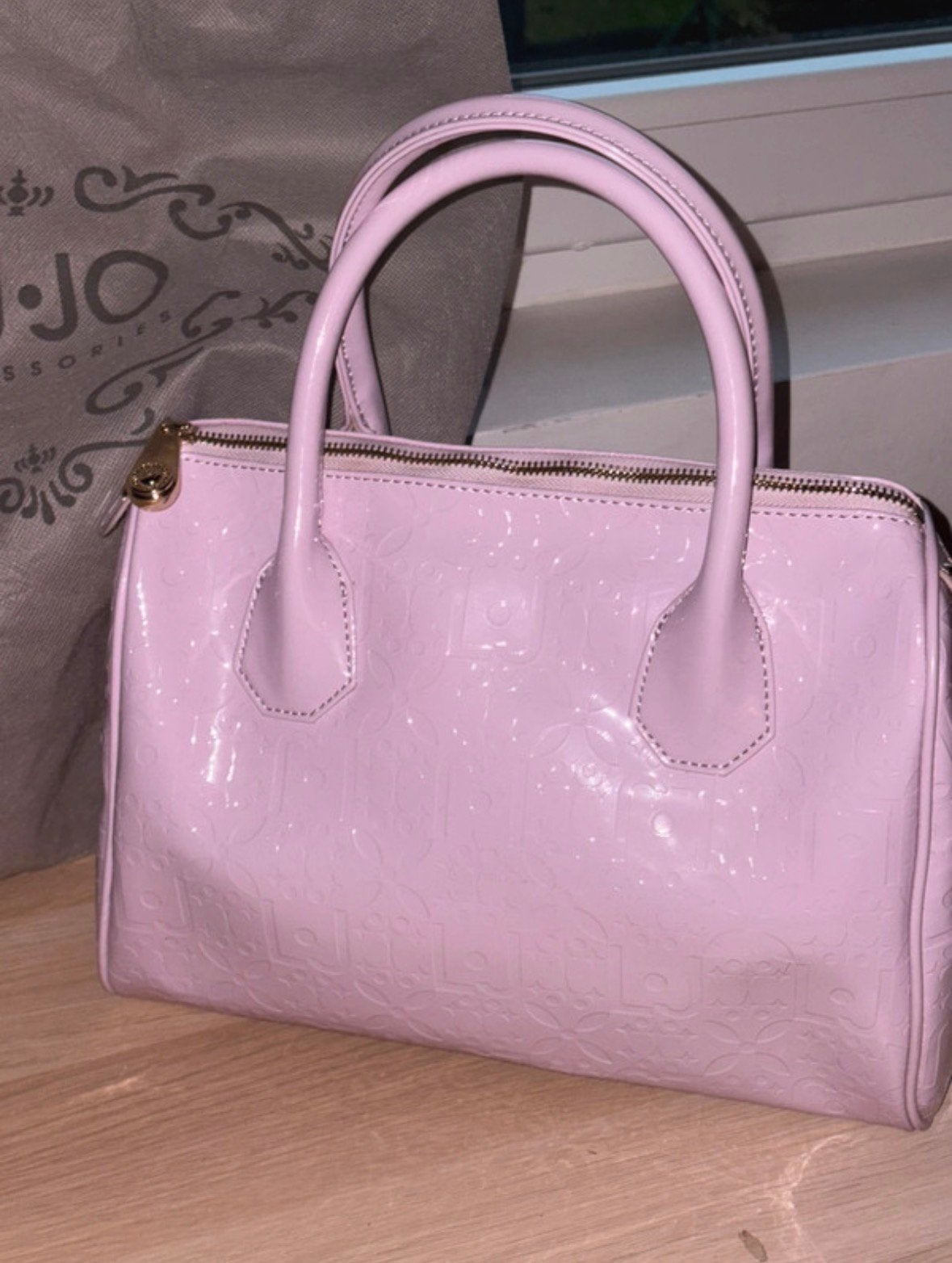 Sac à main Liu Jo rose vernis (neuf avec dustbag), Ophalen of Verzenden, Zo goed als nieuw, Roze, Handtas