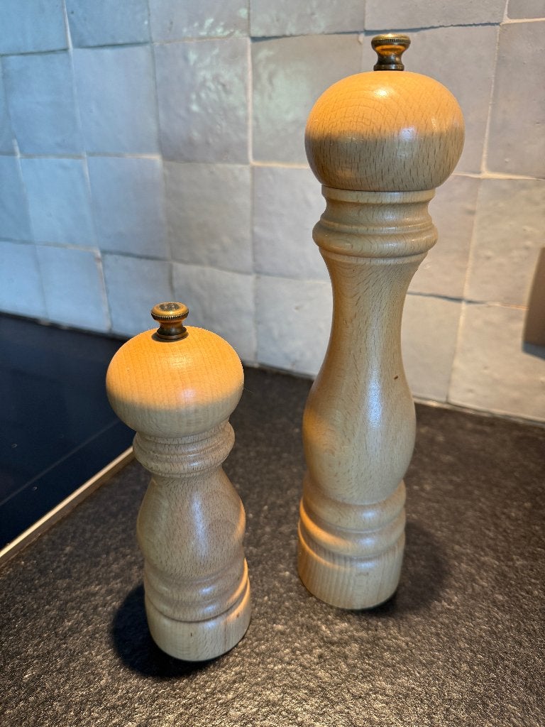Peper en zoutmolen peugeot, Beige, Hout, Ophalen of Verzenden, Overige merken